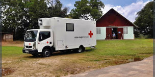 Centre médical mobile pour aller à la rencontre des personnes vulnérables