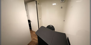 Espace confidentiel à l'intérieur du bureau mobile