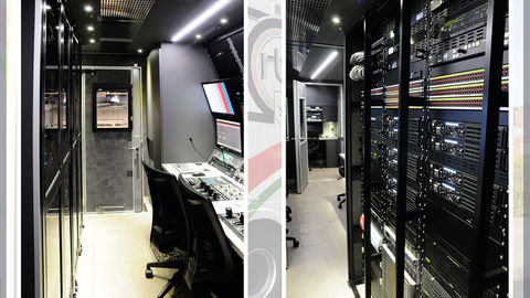 OB truck for broadcasting television programmes