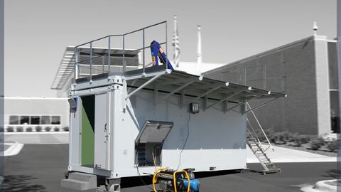 Mobile workshop that can be moved as close as possible to the work site Mobile workshop that can be moved as close as possible to the work site