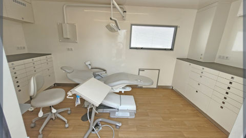 Mobile dental clinic equipped