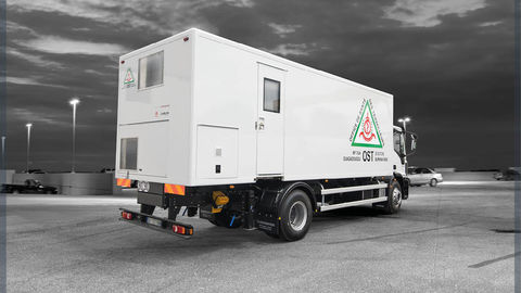 Mobile unit for taking lung x-rays