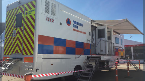 Mobile laboratory unit for the Belgian civil protection