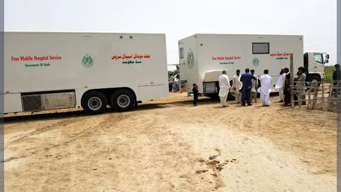 First delivery of 16 mobile clinics to Pakistan