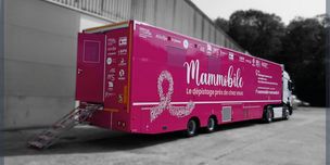 A mobile breast cancer screening unit criss-crosses the Eure