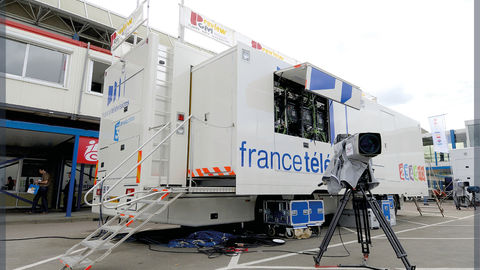 OB truck for broadcasting television programmes