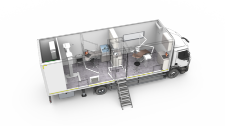 Mobile dental clinic layout