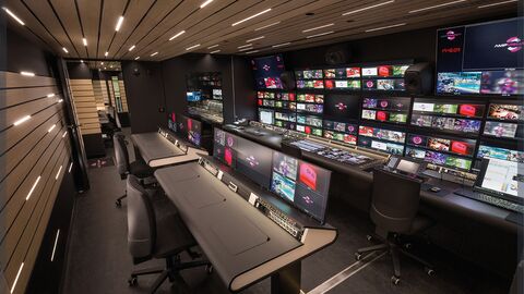 Video production room integrated into the ob van Video production room integrated into the ob van