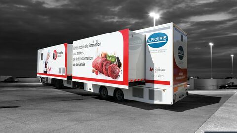 Foldable training truck for meat cutting Foldable training truck for meat cutting